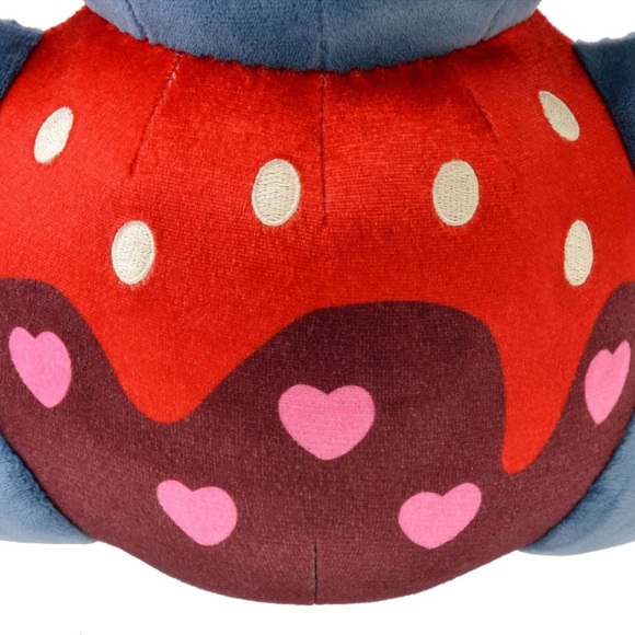 DISNEY STORE Official Stitch Valentine's Day Plushie Chocolate Dipped Strawberry - Picture 6 of 8